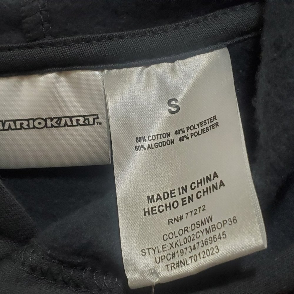 Sper Mario Kart Gray Hoodie Pullover SIZE S - Picture 6 of 8